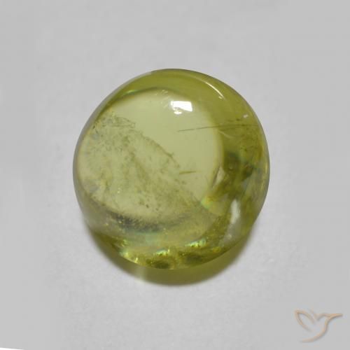 esfena Verde amarillento intenso natural de 1.68 ct, Redondo, Transparente