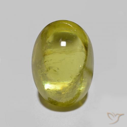 Esfena verde natural de 4,43 ct, corte óvalo, translúcido