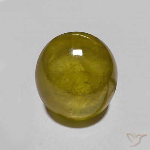 esfena Marrón dorado natural de 2.99 ct, Ovalada, Translúcido