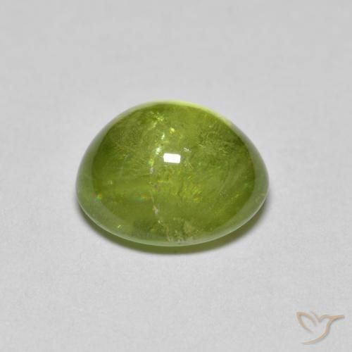 esfena Verde Oliva natural de 2.04 ct, Ovalada, Transparente