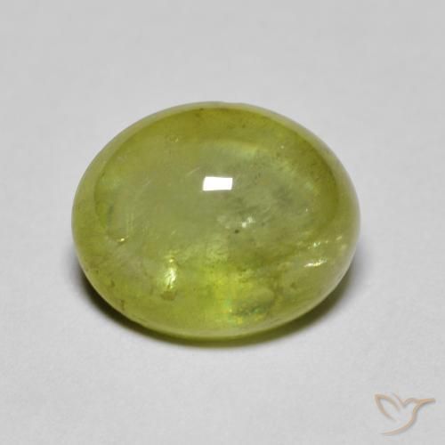 2.88ct Natural Verde Oliva esfena, Ovalada, Transparente