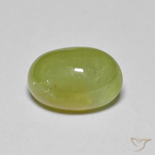 3.10ct Natural Verde claro esfena, Ovalada, Translúcido