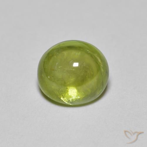 1.55ct Natural Medium Light Green esfena, Ovalada, Transparente