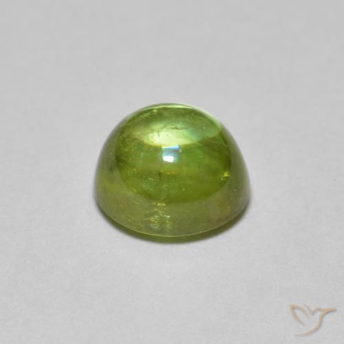 esfena Medium Light Green natural de 1.46 ct, Ovalada, Transparente