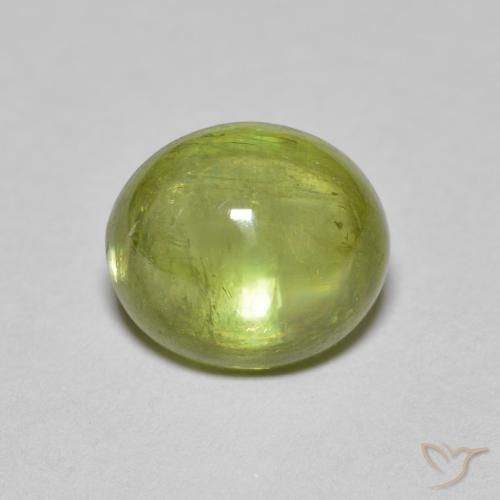 2.00ct Natural Verde bosque claro esfena, Ovalada, Transparente