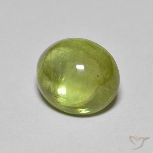 esfena Verde bosque claro natural de 2.00 ct, Ovalada, Transparente