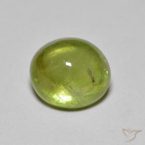2.17ct Natural Medium Light Green esfena, Ovalada, Translúcido