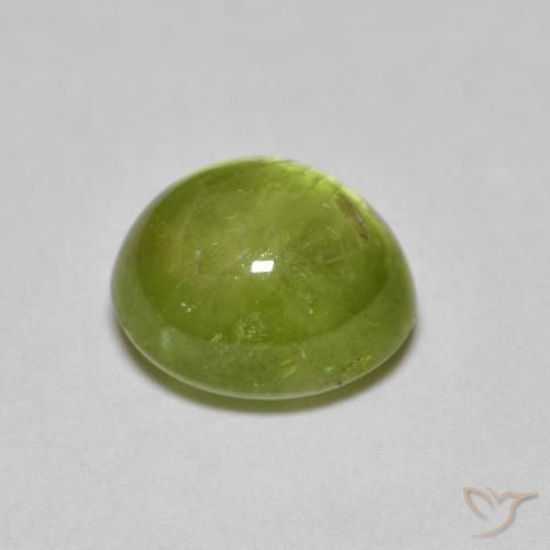 esfena Medium Light Green natural de 2.17 ct, Ovalada, Translúcido
