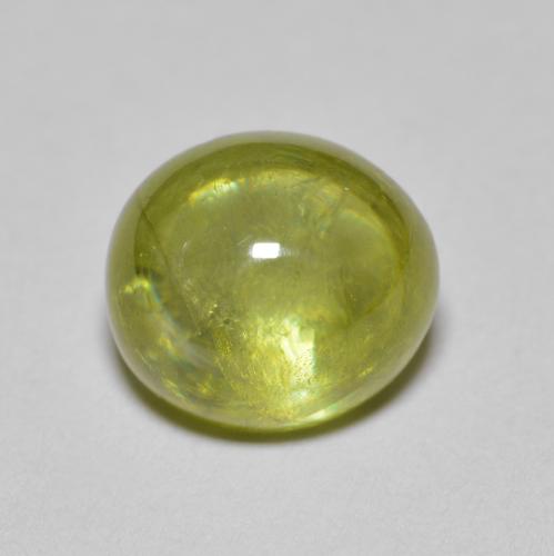 Esfena Verde amarillento natural de 2.89 ct, Corte Óvalo, Transparente