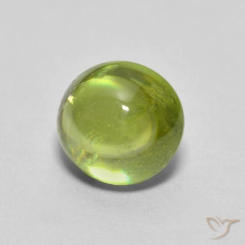 esfena Verde amarillento natural de 1.09 ct, Ovalada, Transparente
