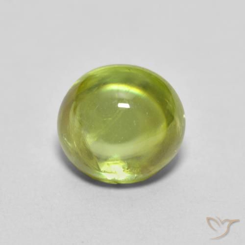1.13ct Natural Verde amarillento esfena, Ovalada, Transparente