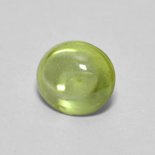 Esfena verde natural de 0,66 ct, corte óvalo, transparente