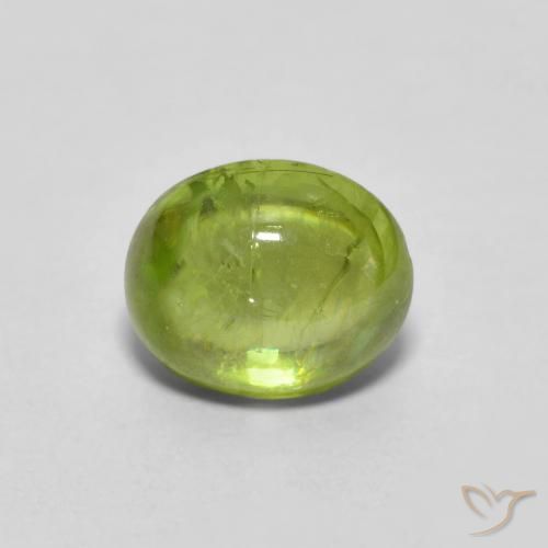 1.09ct Natural Verde terroso claro esfena, Ovalada, Transparente