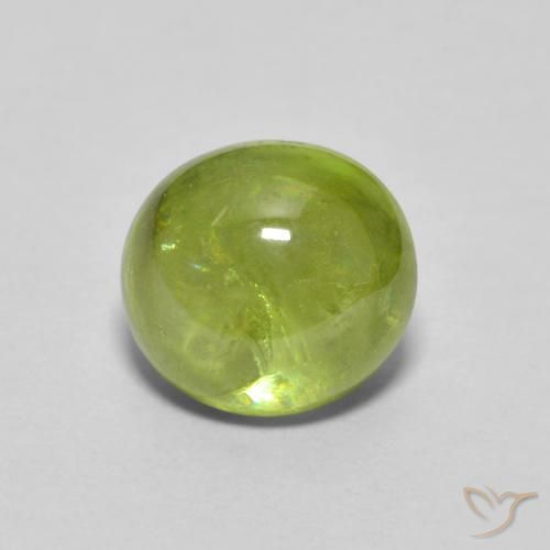 1.90ct Natural Verde amarillento intenso esfena, Ovalada, Transparente