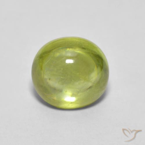 1.25ct Natural Verde terroso claro esfena, Ovalada, Transparente