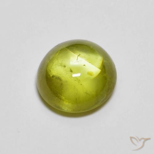 esfena Verde bosque cálido natural de 1.33 ct, Ovalada, Transparente
