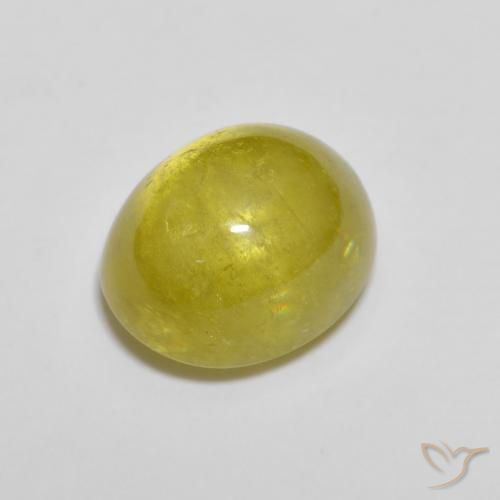 esfena Amarillo abejorro natural de 2.78 ct, Ovalada, Transparente