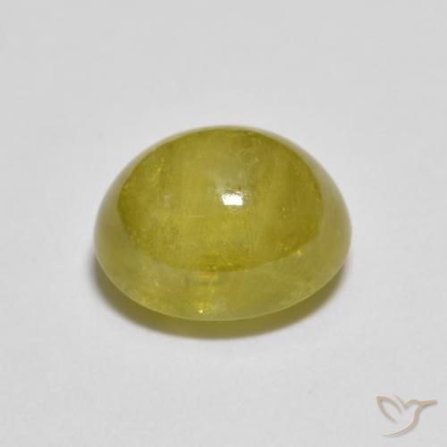 esfena Amarillo abejorro natural de 2.78 ct, Ovalada, Transparente