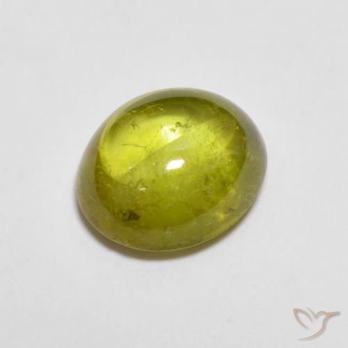 1.98ct Natural Verde bosque cálido esfena, Ovalada, Transparente
