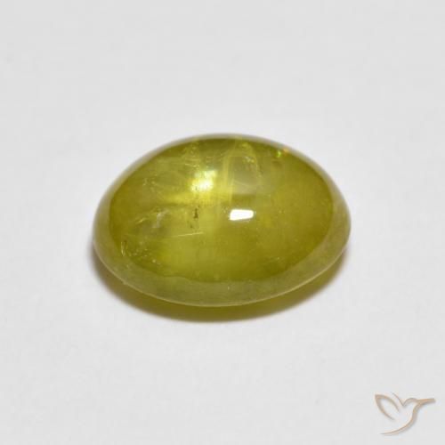 esfena Pineapple yellow natural de 2.21 ct, Ovalada, Transparente