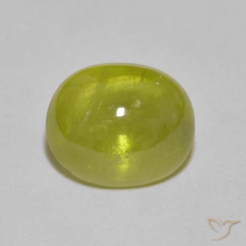 3.23ct Natural Amarillo limón esfena, Ovalada, Transparente