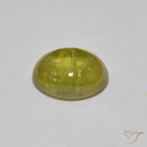esfena Amarillo claro natural de 1.92 ct, Ovalada, Transparente