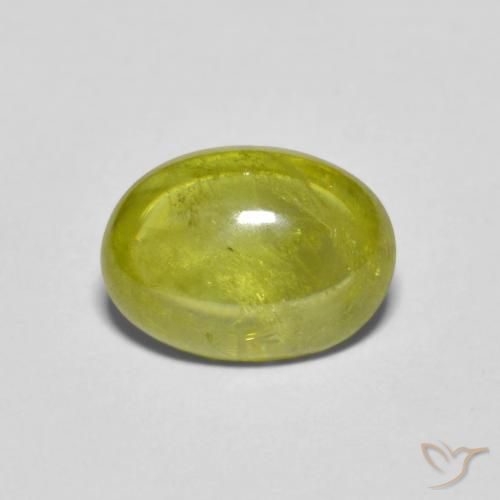 2.06ct Natural Verde terroso cálido esfena, Ovalada, Transparente