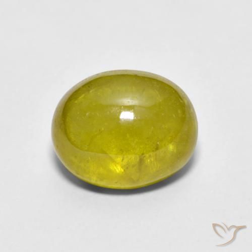 2.76ct Natural Dorado amarillento esfena, Ovalada, Transparente