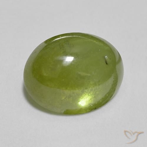 esfena Verde Oliva natural de 1.54 ct, Ovalada, Translúcido