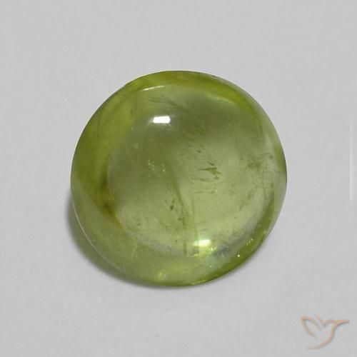 esfena Verde Oliva natural de 1.15 ct, Ovalada, Transparente