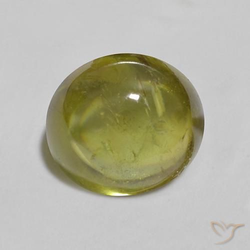esfena Verde bosque cálido natural de 1.69 ct, Ovalada, Transparente