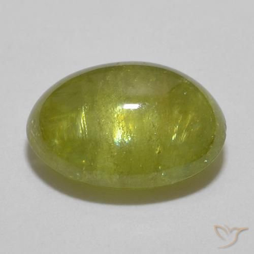 esfena Verde claro natural de 1.82 ct, Ovalada, Transparente