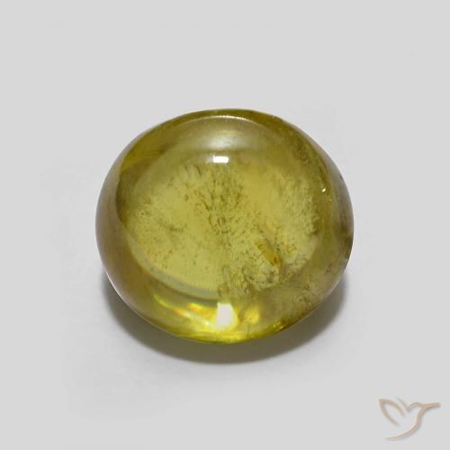 2.23ct Natural Verde amarillento esfena, Ovalada, Transparente