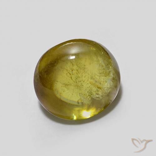 esfena Verde amarillento natural de 2.23 ct, Ovalada, Transparente