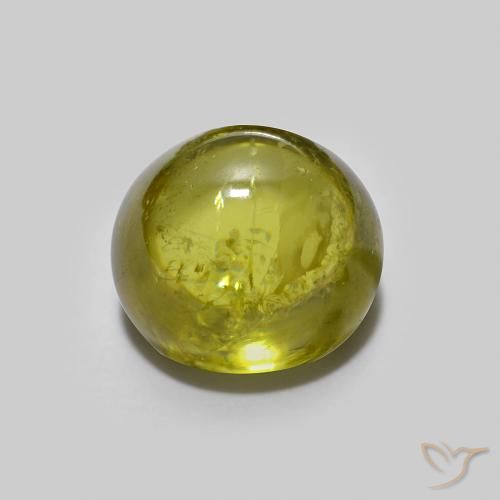 2.07ct Natural Verde amarillento esfena, Ovalada, Transparente