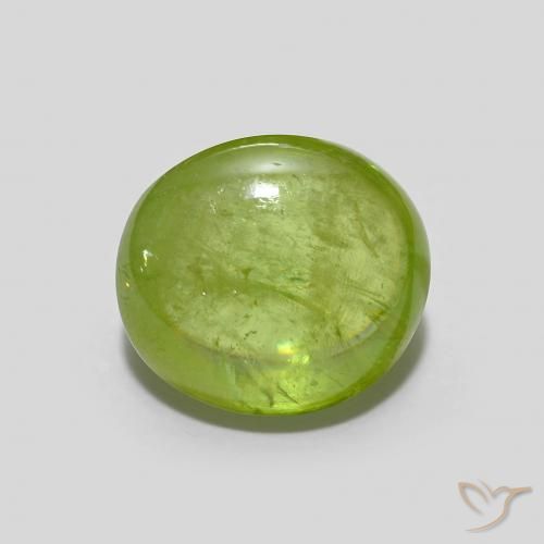 2.53ct Natural Verde claro esfena, Ovalada, Transparente