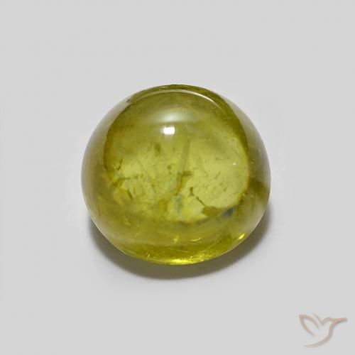 1.94ct Natural Verde amarillento esfena, Ovalada, Transparente