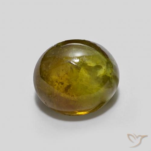 2.57ct Natural Verde cálido esfena, Ovalada, Translúcido