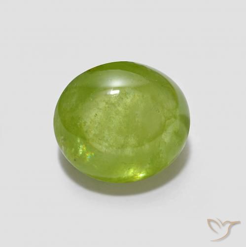 1.72ct Natural Verde medio esfena, Ovalada, Translúcido