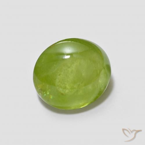 esfena Verde medio natural de 1.72 ct, Ovalada, Translúcido