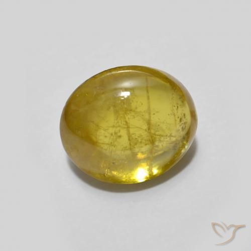 esfena Naranja dorado natural de 1.94 ct, Ovalada, Transparente