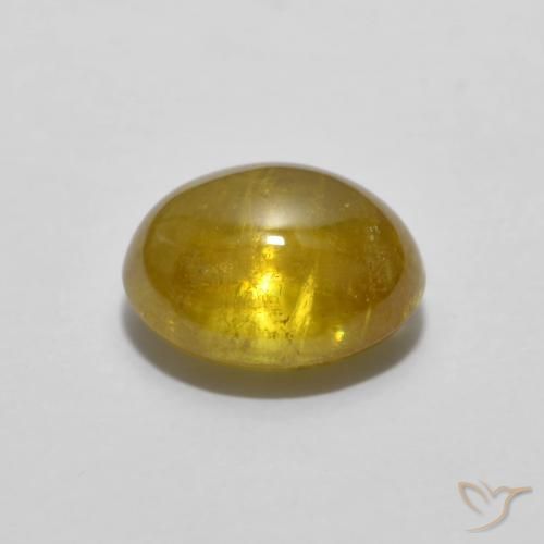 esfena Naranja dorado natural de 1.94 ct, Ovalada, Transparente