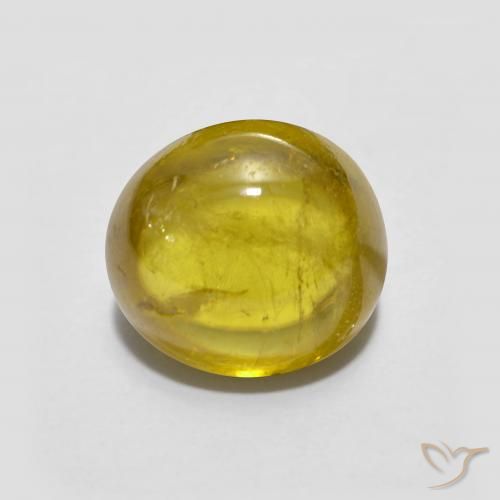 2.61ct Natural Dorado terroso esfena, Ovalada, Transparente