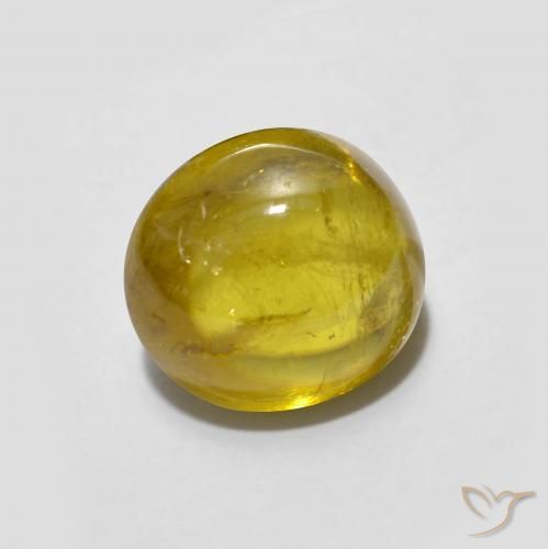 esfena Dorado terroso natural de 2.61 ct, Ovalada, Transparente
