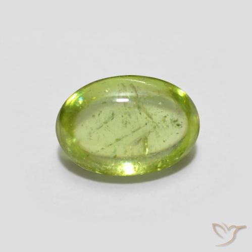 1.26ct Natural Verde claro esfena, Ovalada, Transparente