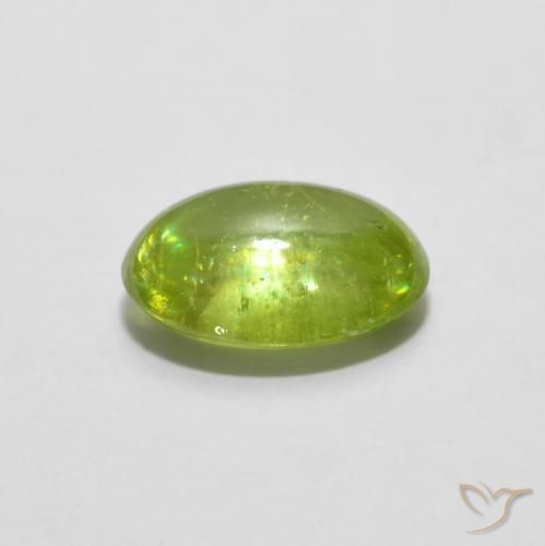 esfena Verde claro natural de 1.26 ct, Ovalada, Transparente