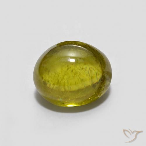 1.40ct Natural Dorado terroso esfena, Ovalada, Transparente