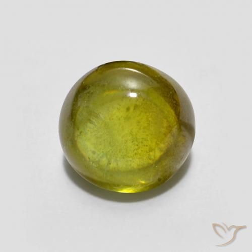 1.86ct Natural Amarillo verdoso esfena, Ovalada, Transparente