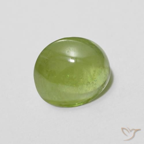 esfena Verde medio natural de 1.66 ct, Ovalada, Translúcido