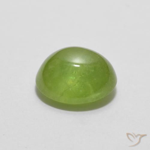 esfena Verde medio natural de 1.66 ct, Ovalada, Translúcido